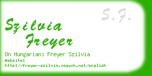 szilvia freyer business card